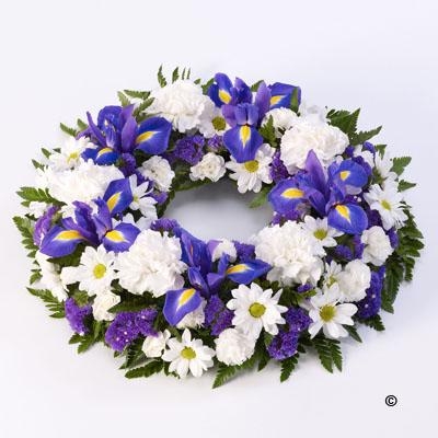 Mixed Wreath Blue and White